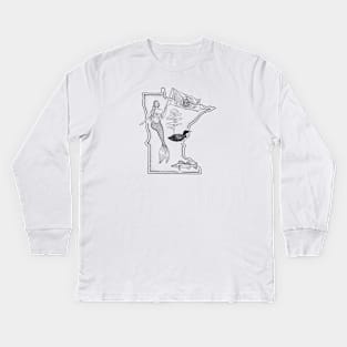 Minnesota Mermaid Kids Long Sleeve T-Shirt